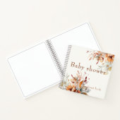 水の色ワイルドフラワーベビシャワーマッサージブック ノートブック (内部)
