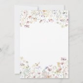 水の色ワイルドフラワーベビーで開花ベビーシャワー 招待状 (裏面)