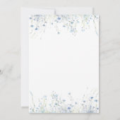 水の色ワイルドフラワーベビーで開花ベビーシャワー 招待状 (裏面)