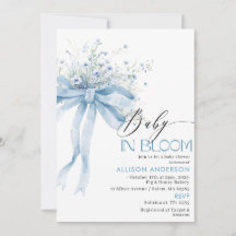 水の色ワイルドフラワーベビーで開花ベビーシャワーI