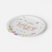 水の色ワイルドフラワーベビーイン開花へようこそ ペーパープレート (アングル)