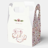 水の色ワイルドフラワーベビーシャワーお気に入りボックス – ほこり フェイバーボックス (オープン)