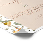 水の色ワイルドフラワーベビーシャワーオムツラッフル ポスター (角)