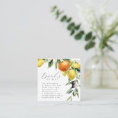 水の色ワイルドフラワーベビーシャワーブックリクエストEnc エンクロージャーカード (スタンド正面)