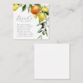 水の色ワイルドフラワーベビーシャワーブックリクエストEnc エンクロージャーカード (正面/裏面)