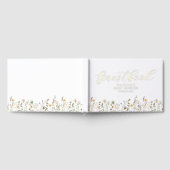 水の色ワイルドフラワーベビーシャワー ゲストブック (全面)