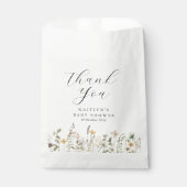 水の色ワイルドフラワーベビーシャワー フェイバーバッグ (正面)