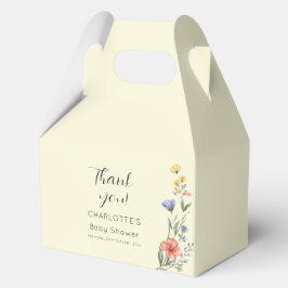 水の色ワイルドフラワーベビーシャワー フェイバーボックス