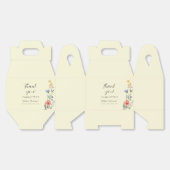 水の色ワイルドフラワーベビーシャワー フェイバーボックス (見開き)