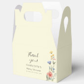 水の色ワイルドフラワーベビーシャワー フェイバーボックス (見開き)