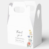 水の色ワイルドフラワーベビーシャワー フェイバーボックス (見開き)