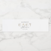 水の色ワイルドフラワーベビーシャワー ペットボトルラベル (シングルラベル)