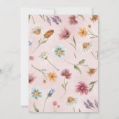 水の色ワイルドフラワーベビーシャワー 招待状 (裏面)