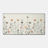 水の色ワイルドフラワーボタニカル素朴ミニマリスト デスクマット (正面)