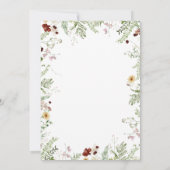 水の色ワイルドフラワーボホベイビーシャワー招待状 招待状 (裏面)