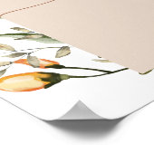 水の色ワイルドフラワーボホベイビーシャワー ポスター (角)