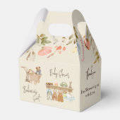 水の色ワイルドフラワーボホ子供部屋ベビーシャワー フェイバーボックス (裏面サイド)