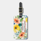水の色ワイルドフラワーママ ラゲッジタグ (正面縦)