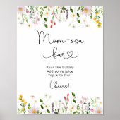 水の色ワイルドフラワーマモサバーポスター ポスター (正面)