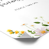 水の色ワイルドフラワーミニマリストの好意 ポスター (角)