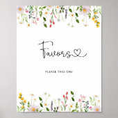 水の色ワイルドフラワーミニマリストの好意 ポスター (正面)