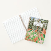 水の色ワイルドフラワーメドウフローラデイリープランナー ノートブック (内部)