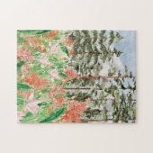 水の色ワイルドフラワーメドウフローラ ジグソーパズル (横)