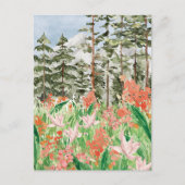 水の色ワイルドフラワーメドウフローラ ポストカード (正面)