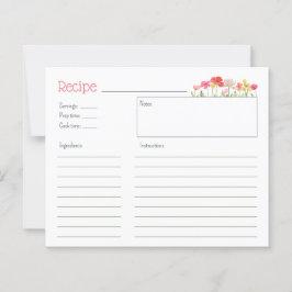 水の色ワイルドフラワーレシピカード