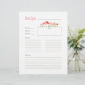 水の色ワイルドフラワーレシピカード (スタンド正面)