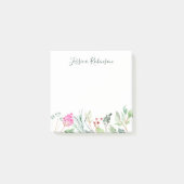 水の色ワイルドフラワー名前をカスタムするフローラ ポストイット (正面)