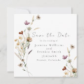 水の色ワイルドフラワー日付を保存 (正面)