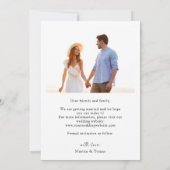 水の色ワイルドフラワー日付を保存 セーブザデート (裏面)