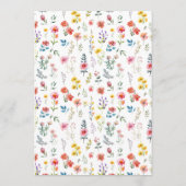 水の色ワイルドフラワー春サマーアー結婚チ メニュー (裏面)