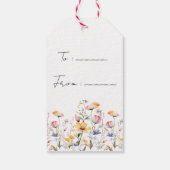 水の色ワイルドフラワー春メドーヴァレンティーンズデイ ギフトタグ (裏面)