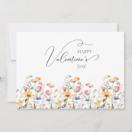 水の色ワイルドフラワー春メドーヴァレンティーンズデイ シーズンカード