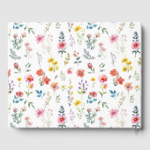 水の色ワイルドフラワー春結婚夏 ゲストブック (裏面)