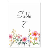 水の色ワイルドフラワー春結婚夏 テーブルナンバー (正面)