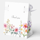 水の色ワイルドフラワー春結婚夏 フェイバーボックス (裏面)