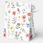 水の色ワイルドフラワー春結婚夏 フェイバーボックス (裏面)