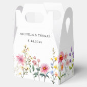 水の色ワイルドフラワー春結婚夏 フェイバーボックス (オープン)