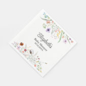 水の色ワイルドフラワー牧草地ベビーシャワー スタンダードランチョンナプキン (角)