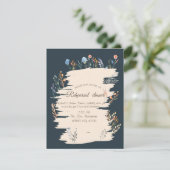 水の色ワイルドフラワー牧草地リハーサルディナー 招待状 (スタンド正面)