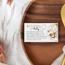 水の色ワイルドフラワー秋赤ちゃんシャワー本 エンクロージャーカード