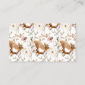 水の色ワイルドフラワー秋赤ちゃんシャワー本 エンクロージャーカード (裏面)