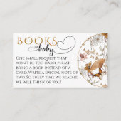 水の色ワイルドフラワー秋赤ちゃんシャワー本 エンクロージャーカード (正面)