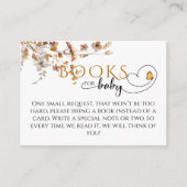 水の色ワイルドフラワー秋赤ちゃんシャワー本 エンクロージャーカード (正面)