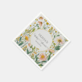 水の色ワイルドフラワー素朴ボホベイビーシャワー スタンダードカクテルナプキン (角)