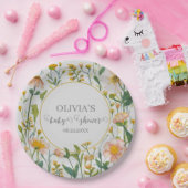 水の色ワイルドフラワー素朴ボホベイビーシャワー ペーパープレート (パーティー)
