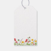 水の色ワイルドフラワー結婚ズありがとうラベル ギフトタグ (裏面)